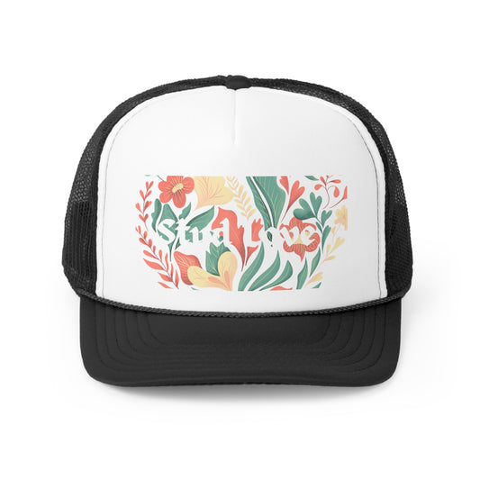 Stud Love Floral Trucker Cap